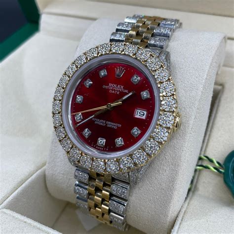 bust down rolex red face replica|bust down rolex price.